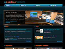 Tablet Screenshot of peerlessmastering.com